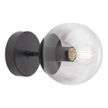 Redo 01-2175 - Vägglampa SEMIA 1xE14/28W/230V svart/rökfärgad