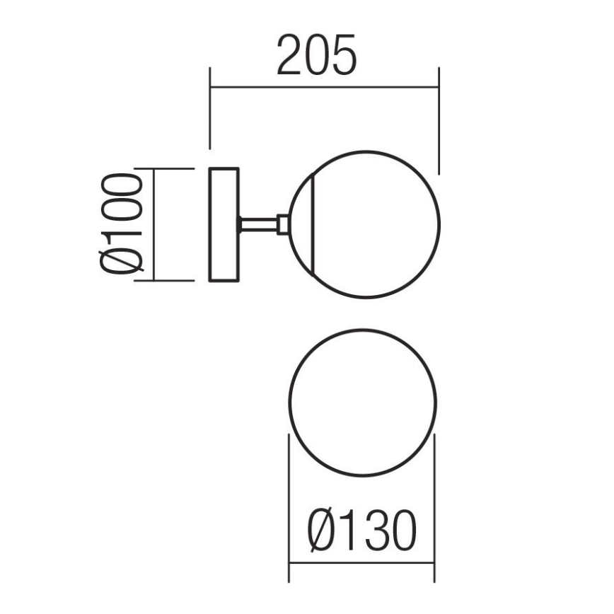 Redo 01-2175 - Vägglampa SEMIA 1xE14/28W/230V svart/rökfärgad