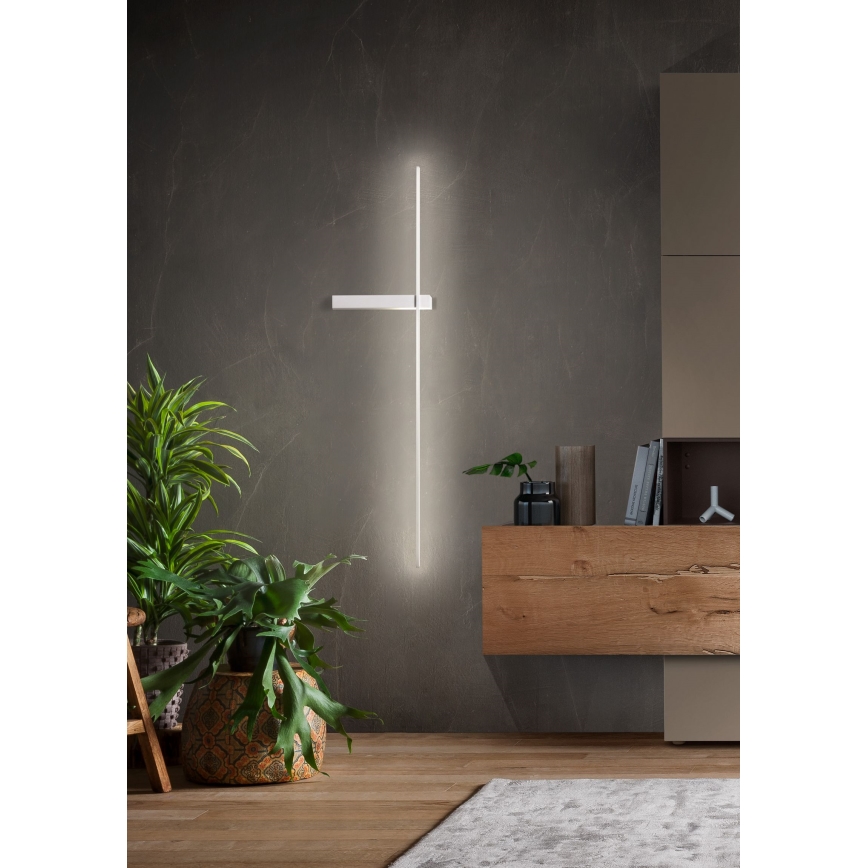 Redo 01-2200 - LED Vägglampa TANGENT LED/14W/230V 3000K 125,4 cm vit