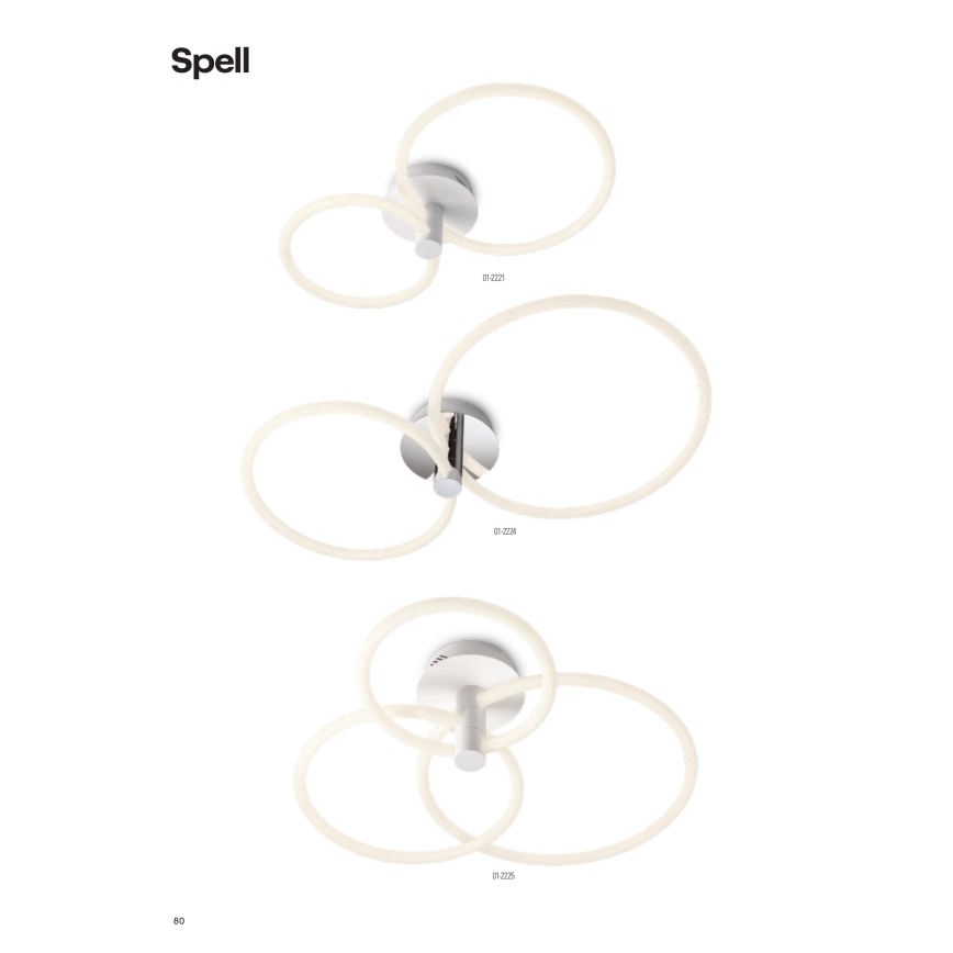 Redo 01-2224 - Dimbar LED ytmonterad ljuskrona SPELL LED/43W/230V 3000K skinande krom