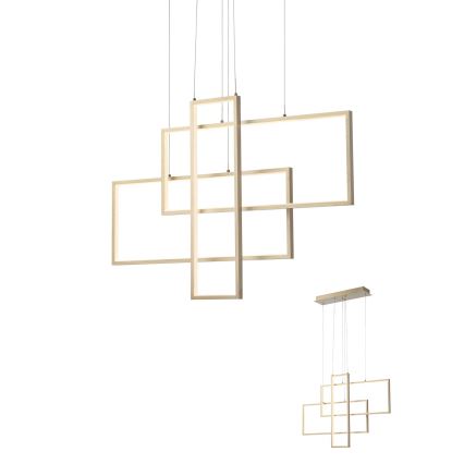 Redo 01-2314 - PLANA dimbar LED-pendellampa på kabel, LED/60W/230V, guld