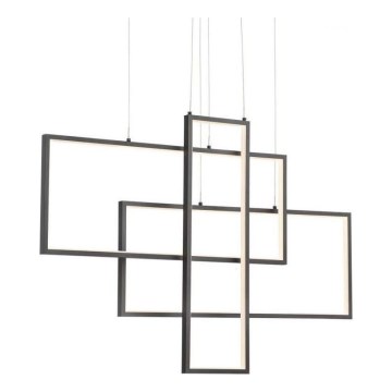 Redo 01-2315 - LED Dimbar ljuskrona med upphängning PLANA LED/60W/230V svart