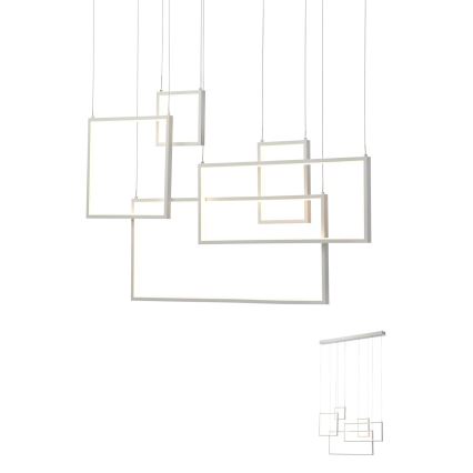 Redo 01-2316 - Dimbar LED-pendellampa på vajer PLANA LED/80W/230V vit