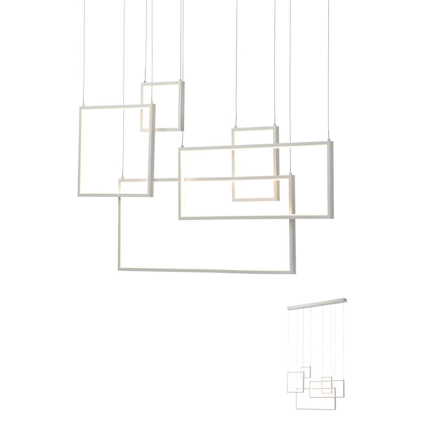 Redo 01-2316 - Dimbar LED-pendellampa på vajer PLANA LED/80W/230V vit