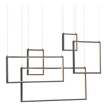 Redo 01-2318 - LED ljusreglerad ljuskrona på textilsladd PLANA LED/80W/230V svart