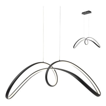 Redo 01-2455 - LED ljuskrona med textilsladd LAMON LED/57W/230V svart