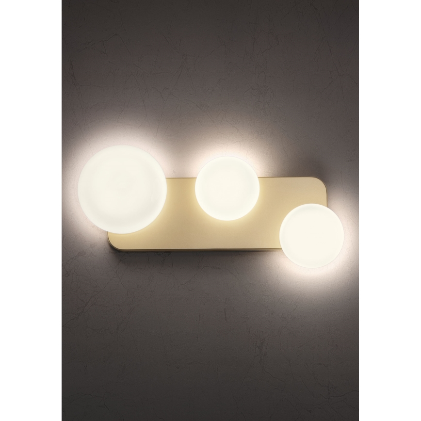 Redo 01-2472 - Vägglampa LUMIEN 3xG9/10W/230V guld/vit