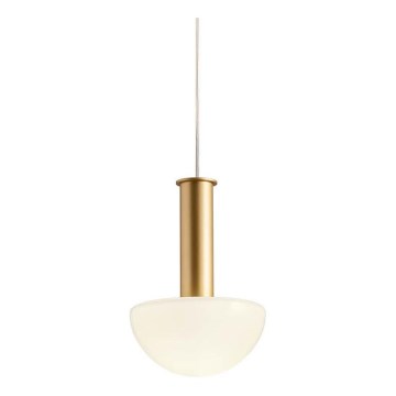 Redo 01-2474 - Pendellampa på vajer LUMIEN 1xG9/10W/230V Ø13 cm guld/vit