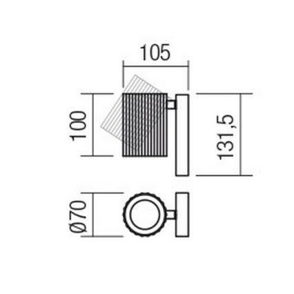 Redo 01-2549 - Väggspot DELPHI 1xGU10/7W/230V, svart