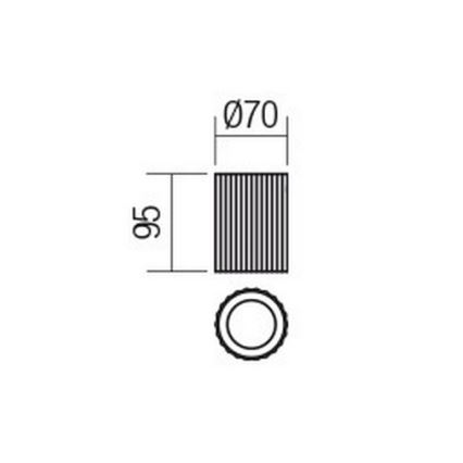 Redo 01-2585 - DELPHI Spotlight 1x GU10/7W/230V, Ø 7 cm, guld