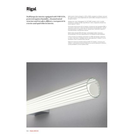 Redo 01-2593 - LED-badrumsspegelbelysning RIGAL LED/18W/230V 91 cm CRI 90 IP44 blank krom/vit