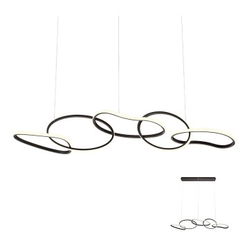 Redo 01-2599 - LED Dimbart pendelarmatur med vajer BIAS LED/108,6W/230V 3000K CRI 90 svart