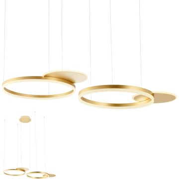 Redo 01-2609 - LED ljusreglerad ljuskrona på textilsladd SIGUA LED/114W/230V CRI 90 3000K guld