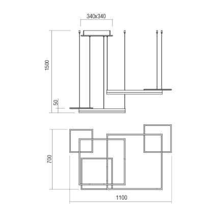 Redo 01-2616 - Dimbart LED-pendel med vajerupphängning SIGUA LED/137W/230V CRI 90 brun
