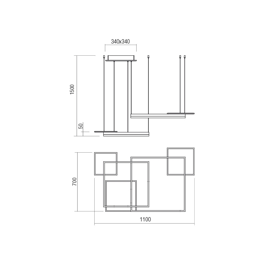 Redo 01-2616 - Dimbart LED-pendel med vajerupphängning SIGUA LED/137W/230V CRI 90 brun