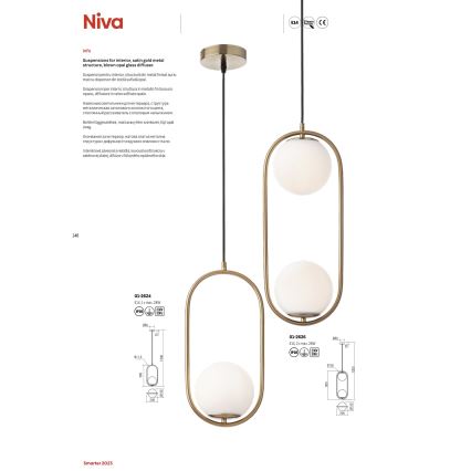 Redo 01-2623 - Ljuskrona med textilsladd NIVA 1xE14/28W/230V