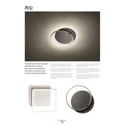 Redo 01-2660 - LED taklampa ARP LED/45W/230V svart