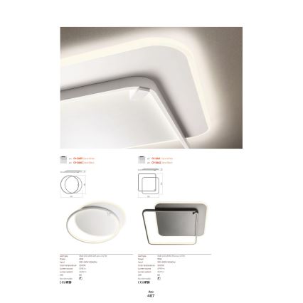 Redo 01-2660 - LED taklampa ARP LED/45W/230V svart