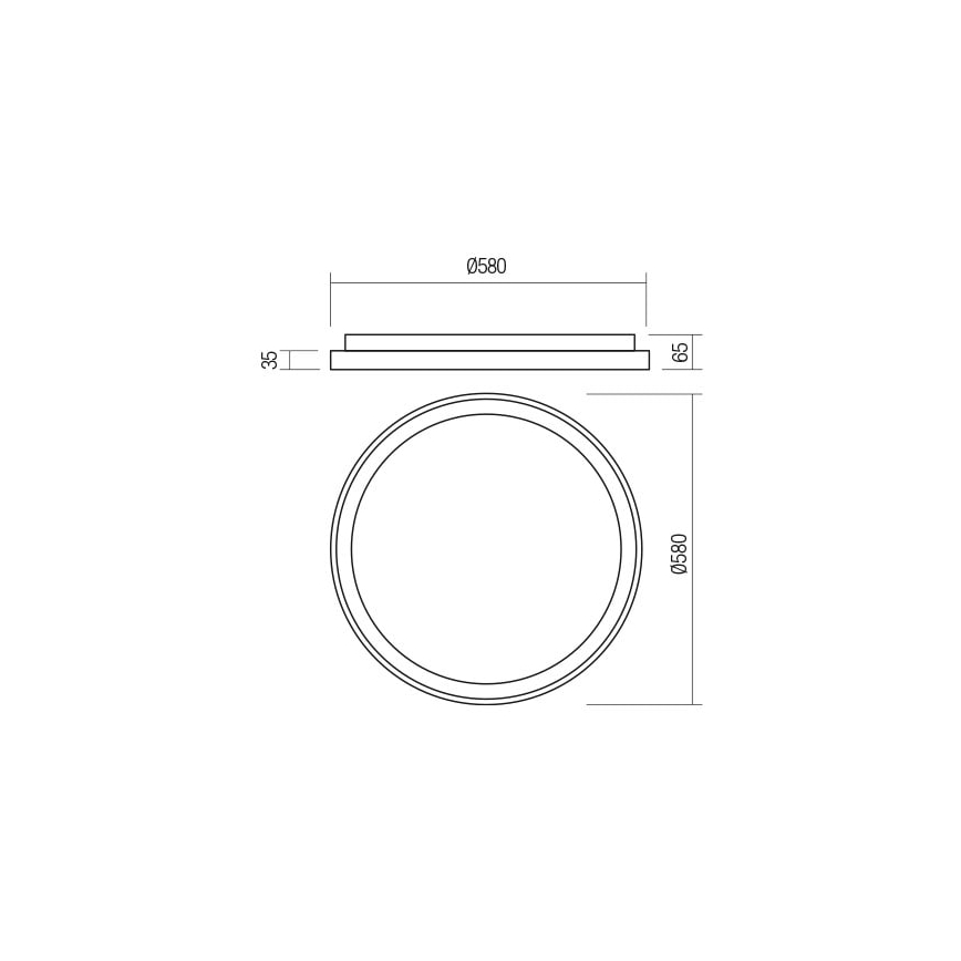 Redo 01-2670 - LED Dimbar taklampa ICONIC LED/50W/230V diameter 58 cm guld