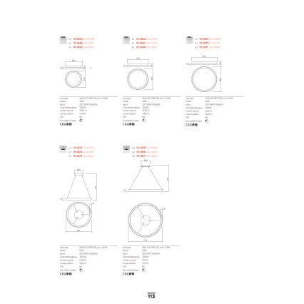 Redo 01-2675 - LED-dimbar pendellampa med kabel ICONIC LED/60W/230V Ø 78 cm vit