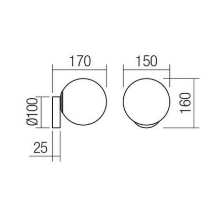 Redo 01-2714 - Vägglampa VOLLEY 1xE14/28W/230V svart