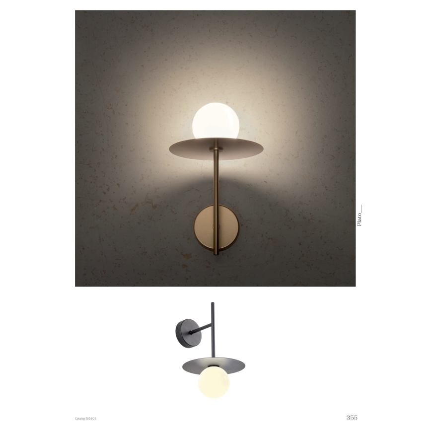 Redo 01-2725 - Vägglampa PLATO 1xG9/10W/230V guld