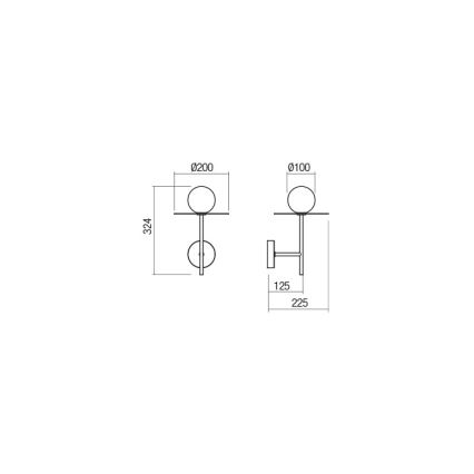 Redo 01-2725 - Vägglampa PLATO 1xG9/10W/230V guld