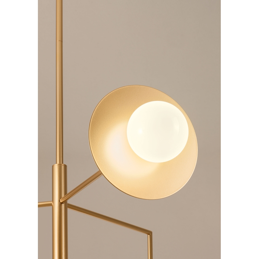 Redo 01-2735 - Taklampa på stång PLATO 8xG9/10W/230V, guld