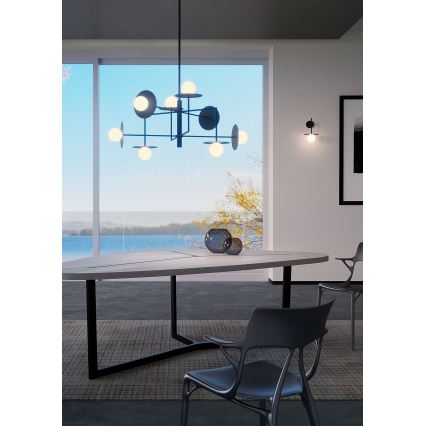 Redo 01-2753 - Taklampa på stång PLATO 8xG9/10W/230V svart