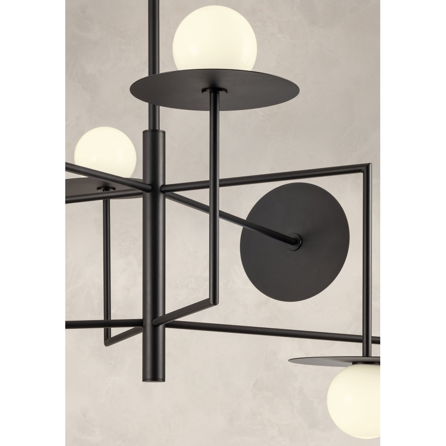 Redo 01-2753 - Taklampa på stång PLATO 8xG9/10W/230V svart