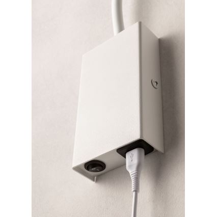 Redo 01-2754 - LED Flexibel läslampa WALLIE LED/3W/230V USB CRI 90 vit