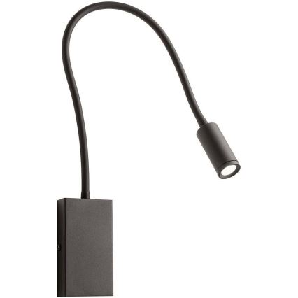 Redo 01-2755 - LED Flexibel läslampa WALLIE LED/3W/230V USB CRI 90 svart