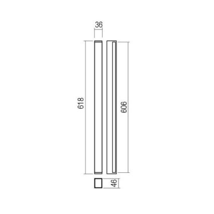 Redo 01-2762 - LED-vägglampa PLOT LED/21W/230V 60 cm vit