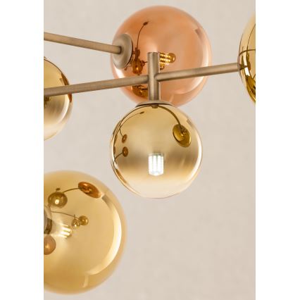 Redo 01-2780 - Ljuskrona med textilsladd ROY 6xG9/10W/230V