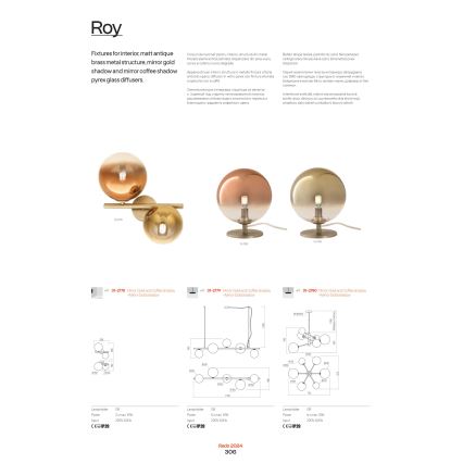 Redo 01-2784 - Bordslampa ROY 2xG9/10W/230V
