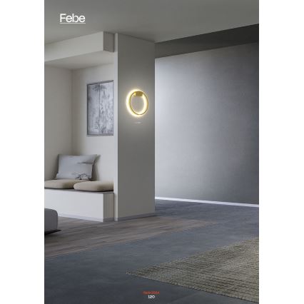 Redo 01-2835 - LED dimbar väggarmatur FEBE LED/24W/230V guld