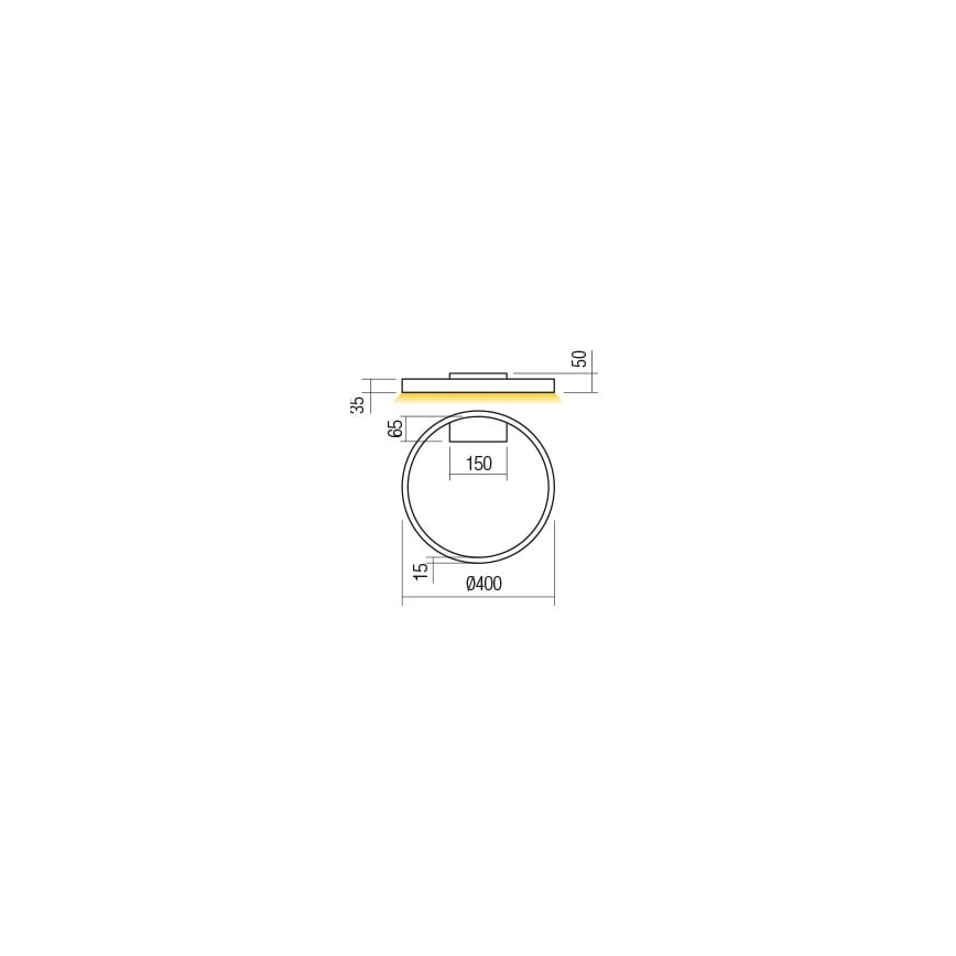Redo 01-2835 - LED dimbar väggarmatur FEBE LED/24W/230V guld