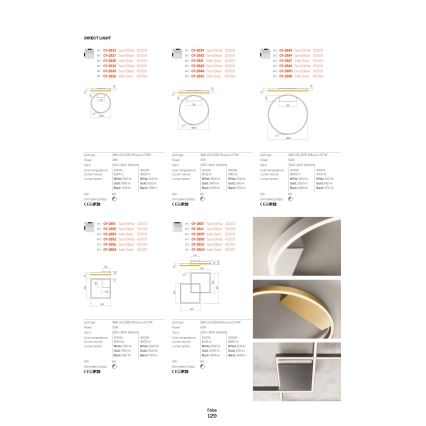Redo 01-2865 - LED ljusreglerad ljuskrona på textilsladd FEBE LED/37W/230V guld
