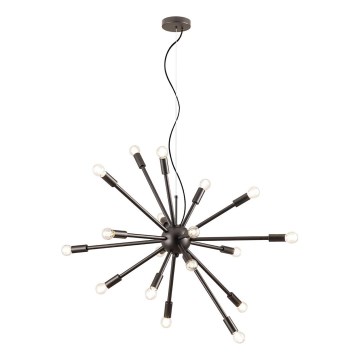 Redo 01-2936 - Ljuskrona med textilsladd STELLAR 18xE14/25W/230V svart