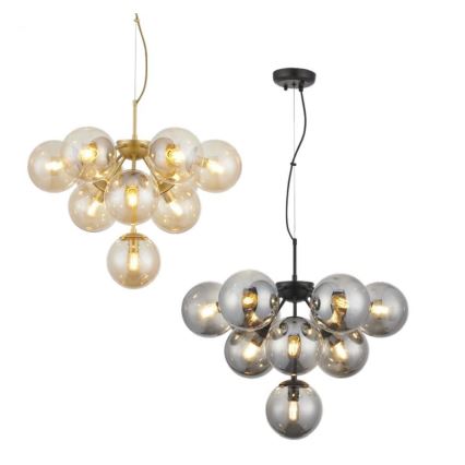 Redo 01-2940 - Ljuskrona med textilsladd AGAPE 10xE14/28W/230V guld