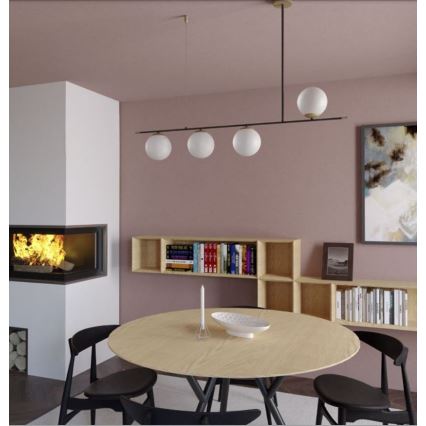 Redo 01-2949 - Ljuskrona med textilsladd ESSENTIAL 4xE14/28W/230V