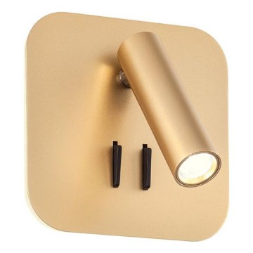 Redo 01-2977 - LED-vägglampa QUDA LED/6W/230V + LED/3W 3000K CRI 90 guldfärgad