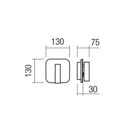 Redo 01-2977 - LED-vägglampa QUDA LED/6W/230V + LED/3W 3000K CRI 90 guldfärgad