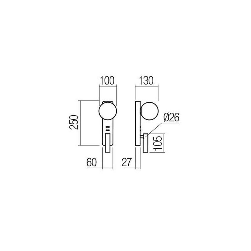 Redo 01-2992 - LED-vägglampa OASIS LED/3W/230V + 1xG9/10W USB CRI 90 brons