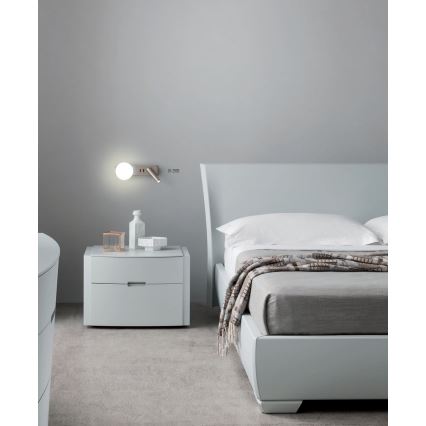 Redo 01-2993 - LED-vägglampa OASIS LED/3W/230V + 1xG9/10W USB CRI 90 polerad krom