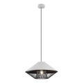 Redo 01-3004 - Pendellampa GRILL med kabel 1xE27/42W/230V Ø 39,6 cm svart/vit