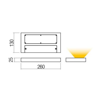 Redo 01-3016 - LED väggarmatur LAMINA 2xLED/15W/230V CRI 90 svart