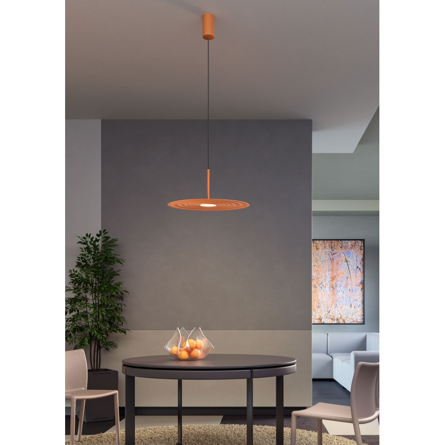 Redo 01-3045 - LED-pendellampa på vajer LAKE LED/13W/230V CRI 90 Ø 50 cm orange