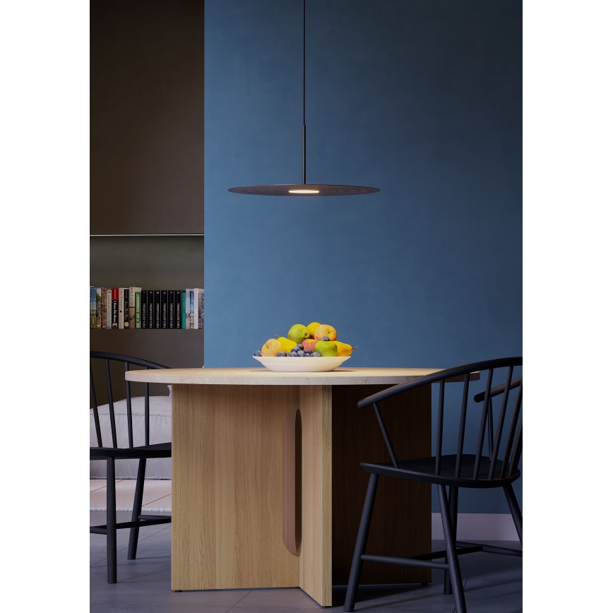 Redo 01-3047 - LED-pendellampa med kabel LAKE LED 13W/230V CRI 90 Ø 50 cm svart