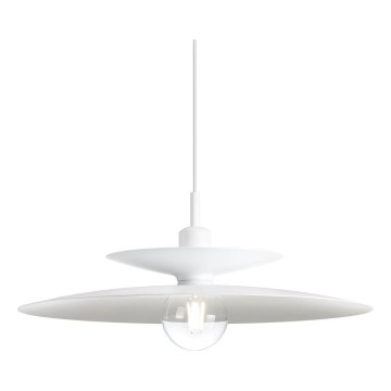 Redo 01-3048 - Pendellampa på vajer GUNNAR 1xE27/42W/230V Ø 50 cm vit